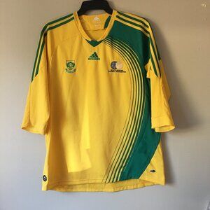 South Africa SAFA 07/08 Jersey Shirt L Yellow Football Soccer Adidas 623727